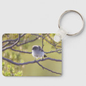 Vogel op Twig (Bushtit) Sleutelhanger (Voorkant)