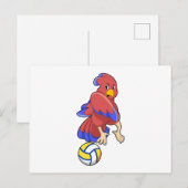 Vogel op volleybalsport briefkaart (Voorkant / Achterkant)