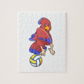 Vogel op volleybalsport legpuzzel (Verticaal)