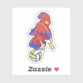 Vogel op volleybalsport sticker (Vel)