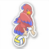 Vogel op volleybalsport sticker (Voorkant)