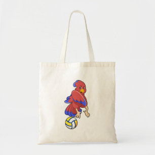 Vogel op volleybalsport tote bag