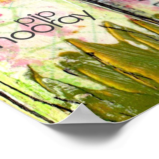 Vogel op White Picket Fence Mixed Media Print (Hoek)