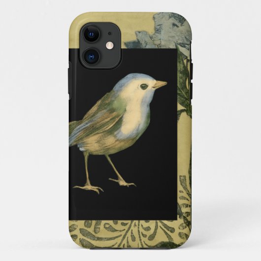 Vogel op zwarte en  achtergrond Case-Mate iPhone case (Achterkant)