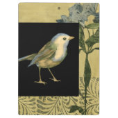 Vogel op zwarte en  achtergrond klembord (Achterkant)