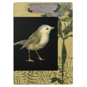 Vogel op zwarte en achtergrond klembord (Voorkant)