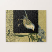 Vogel op zwarte en  achtergrond legpuzzel (Horizontaal)