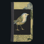 Vogel op zwarte en  achtergrond galaxy s4 portefeuille hoesje<br><div class="desc">Dit afbeelding is eenvoudig en mooi om aan elk aangeboden product toe te voegen en zal elke  kunstliefhebber tevreden stellen. Het zwarte vierkant legt de nadruk op de kleuren van de vogel en de gele achtergrond. Kies dit kunstwerk voor uw volgende Zazzle product.</div>