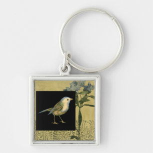Vogel op zwarte en achtergrond sleutelhanger