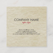 Vogel over beige achtergrond vierkante visitekaartje (Achterkant)