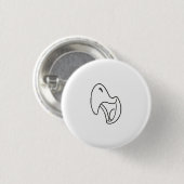 Vogel, papegaai, kreet thema ronde button 3,2 cm (Voorkant /achterkant)