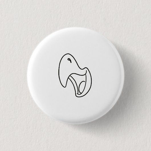 Vogel, papegaai, kreet thema ronde button 3,2 cm (Voorkant)