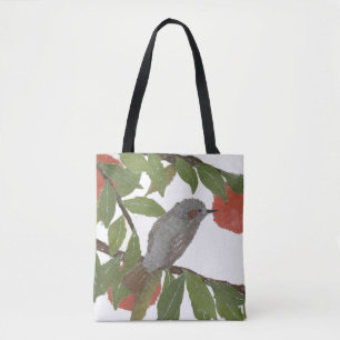 Vogel, Persimmon, Boom, Bulbul, Oriental, Japans Tote Bag
