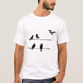 Vogel Pterodactyls op draad - Vogeldinosaurus T-shirt (Voorkant)