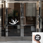 vogel raamsticker (Kantoordeur)