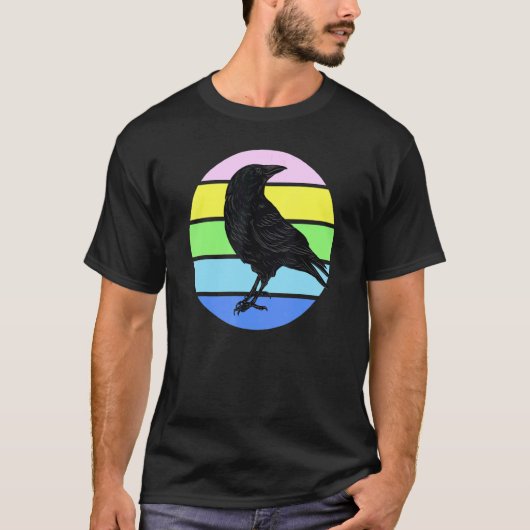 Vogel Raven Silhouette Bird T-shirt (Voorkant)
