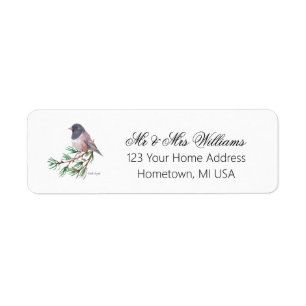 Vogel Retouradres Sticker