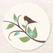 Vogel Ronde Kartonnen Onderzetter (Voorkant)