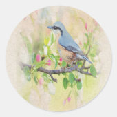vogel ronde sticker (Voorkant)
