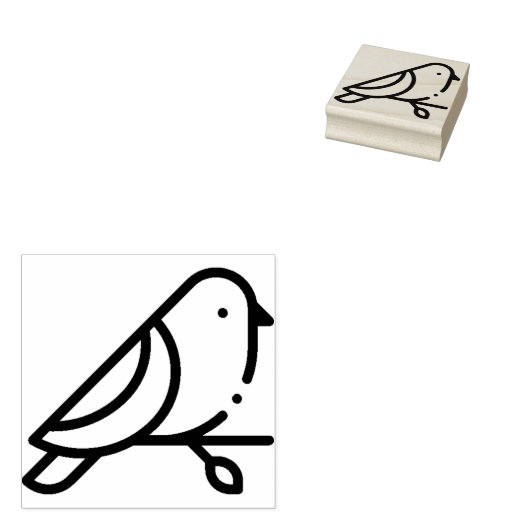 vogel rubberstempel (Gestempeld)