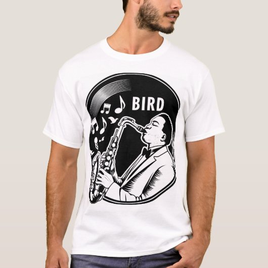 Vogel sax T-shirt (Voorkant)