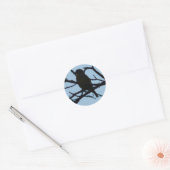 vogel,silhouet ronde sticker (Envelop)