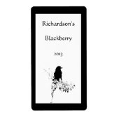 Vogel Silhouet Wijn Label (Voorkant)