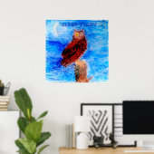 Vogel "slaap strak" uil poster (Thuiskantoor)