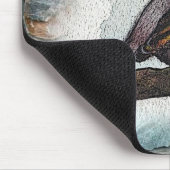 Vogel, Sparrow: Waterverf schilderen, kunst Muismat (Hoek)