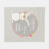 Vogel Stats met kleine Bunny Fleece Deken (Voorkant (Horizontaal))