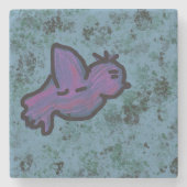 vogel stenen onderzetter (Voorkant)