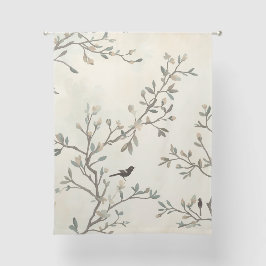 Vogel Tak Aquarel Beige Natuur Schilderij