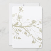 Vogel takken bruiloft kaart (Achterkant)