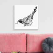 Vogel Tattoo 6 Canvas Afdruk (Insitu (Woonkamer))