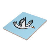 vogel tegeltje (Zijkant)