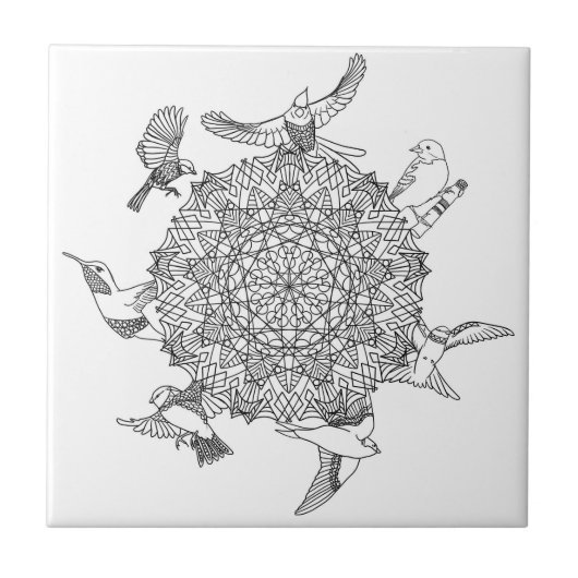 vogel tegeltje (Voorkant)