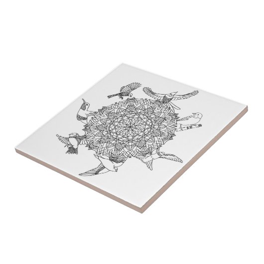 vogel tegeltje (Zijkant)