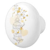 Vogel twee liefhebbers harten kunstdeurknop keramische knop (Rechts)