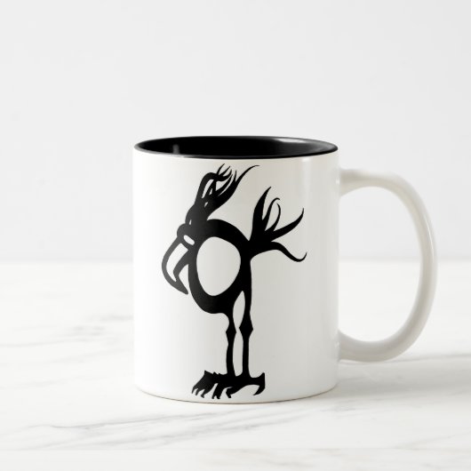 vogel tweekleurige koffiemok (Rechts)