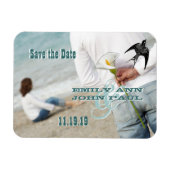 vogel Uw Foto slaat de datum op Magneet (Horizontaal)