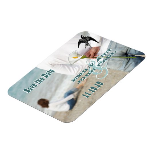 vogel Uw Foto slaat de datum op Magneet (Linkerzijde)