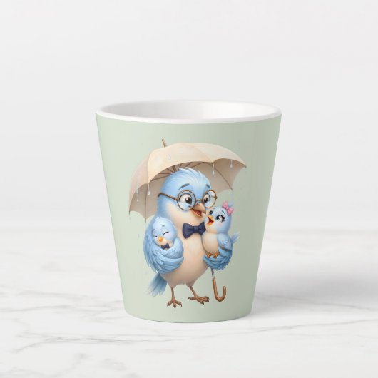 Vogel Vader Latte Mok (Voorkant)