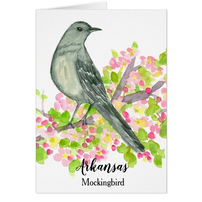 Vogel van Arkansas Mockingbird Blank (Voorkant)
