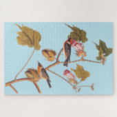 Vogel van Audubon Bay Breasted Warbler op Plant va Legpuzzel (Horizontaal)