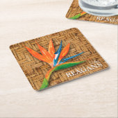 Vogel van de Douane van het Paradijs Kartonnen Onderzetters (Schuin)