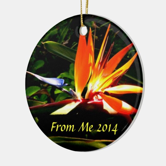 Vogel van de kerstfeestdag van het Paradijs Orname Keramisch Ornament (Links)