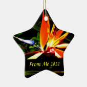 Vogel van de kerstfeestdag van het Paradijs, Star Keramisch Ornament (Rechts)