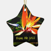 Vogel van de kerstfeestdag van het Paradijs, Star Keramisch Ornament (Links)