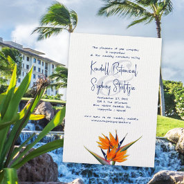 Vogel van de Paradijs Hawaiiaanse Trouw Uitnodigin Kaart