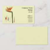  vogel van de paradijsbloem visitekaartje (Voorkant / Achterkant)